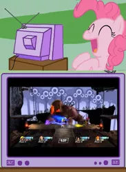 Size: 563x770 | Tagged: derpibooru import, exploitable meme, god of war, hades, infamous, jak and daxter, meme, obligatory pony, parappa, patapon, pinkie pie, playstation all-stars battle royale, safe, tekken, tv meme