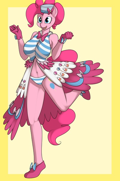 Size: 4000x6000 | Tagged: anthro, artist:hivelordlusa, artist:kloudmutt, clothes, derpibooru import, dress, edit, gala, gala dress, pinkie pie, ponyrumi, safe, solo