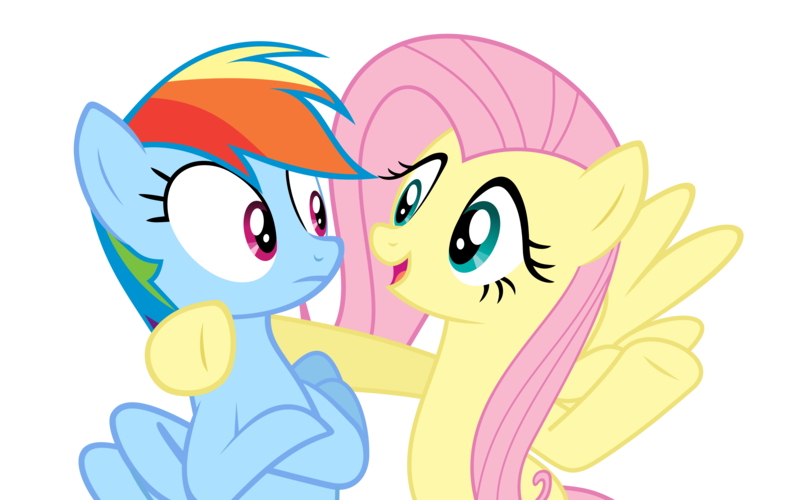 Size: 5120x3200 | Tagged: absurd resolution, artist:pikamander2, fluttershy, rainbow dash, safe, simple background, .svg available, transparent background, vector