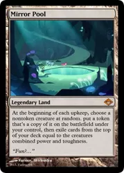 Size: 375x523 | Tagged: artist:shirlendra, cave, cave pool, derpibooru import, land card, magic the gathering, mirror pool, pinkie pie, safe