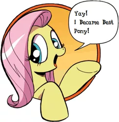 Size: 421x431 | Tagged: bad advice fluttershy, best pony, comic, derpibooru import, exploitable meme, fluttershy, idw, meme, safe, solo