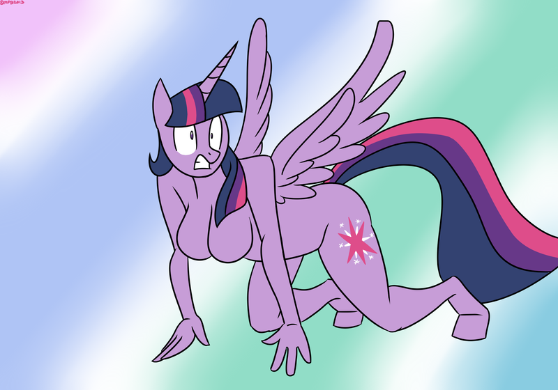 Size: 2000x1400 | Tagged: anthro, artist:mofetafrombrooklyn, barbie doll anatomy, breasts, busty twilight sparkle, derpibooru import, featureless breasts, female, hooves, questionable, solo, solo female, twilight sparkle, twilight sparkle (alicorn), unguligrade anthro