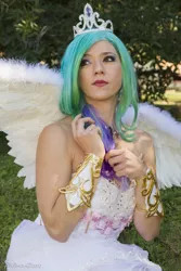 Size: 500x750 | Tagged: safe, artist:hollygloha, derpibooru import, princess celestia, human, cosplay, irl, irl human, photo, solo