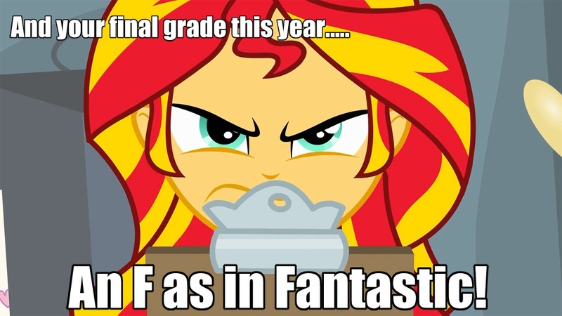 Size: 1024x576 | Tagged: safe, derpibooru import, sunset shimmer, equestria girls, angry, caption, clipboard, image macro, meme, solo