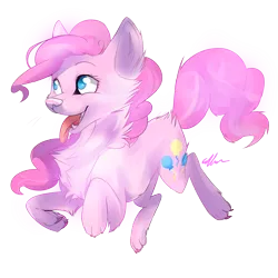 Size: 1181x1181 | Tagged: safe, artist:affanita, derpibooru import, pinkie pie, wolf, pinkie wolf, solo, species swap