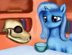 Size: 589x453 | Tagged: artist:mindlesshead, derpibooru import, safe, skull, trixie