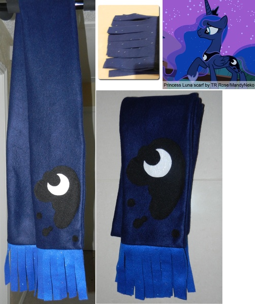 Size: 1227x1467 | Tagged: artist:mandyneko, clothes, craft, cutie mark, derpibooru import, princess luna, safe, scarf