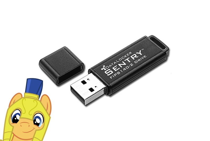 Size: 938x630 | Tagged: datalocker, derpibooru logic, flashdrive, flash sentry, forced meme, meme, pun, safe, sentry, solo, usb