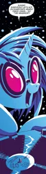 Size: 640x2384 | Tagged: artist:andypriceart, derpibooru import, electric light orchestra, idw, record, safe, speech bubble, spoiler:comic, vinyl scratch, when she speaks