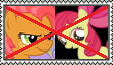 Size: 113x65 | Tagged: anti-shipping, apple bloom, applecest, appleseed, artist:fairykitties22, babs seed, derpibooru import, deviantart, deviantart stamp, female, incest, lesbian, request, safe, shipping, stamp