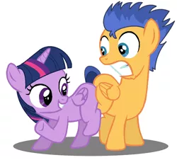 Size: 984x890 | Tagged: safe, artist:jcking101, derpibooru import, edit, flash sentry, twilight sparkle, twilight sparkle (alicorn), alicorn, pony, butt bump, butt to butt, butt touch, colt, female, filly, flashlight, male, mare, shipping, straight