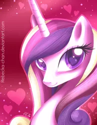 Size: 800x1026 | Tagged: safe, artist:rebecka-chan, derpibooru import, princess cadance, heart eyes, solo, wingding eyes