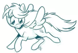 Size: 833x571 | Tagged: artist:shellsweet, derpibooru import, monochrome, rainbow dash, safe, solo