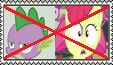 Size: 113x65 | Tagged: safe, artist:fairykitties22, derpibooru import, apple bloom, spike, anti-shipping, deviantart stamp, female, male, op is trying too hard, shipping, spikebloom, stamp, straight