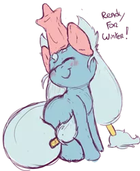 Size: 500x611 | Tagged: dead source, safe, artist:fiddlearts, derpibooru import, oc, unofficial characters only, blushing, cute, ear socks, eyes closed, happy, pylon, pylon pony, simple background, sitting, smiling, transparent background