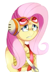 Size: 1875x2672 | Tagged: anthro, artist:vicse, derpibooru import, fluttershy, one piece, safe, solo, usopp