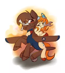 Size: 681x762 | Tagged: safe, artist:bonusjosh, derpibooru import, oc, oc:chocolate pony, ponified, unofficial characters only, chocolate pony, food pony, original species, plane pony, pony, ear socks, food, p-40 warhawk, plane, planeified, species swap, spirit, wonderbolts