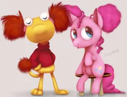 Size: 1080x825 | Tagged: alternate hairstyle, artist:xiao668, crossover, cute, derpibooru import, fraggle rock, hilarious in hindsight, pinkie pie, red fraggle, safe