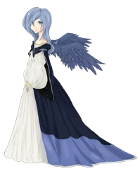 Size: 2243x2813 | Tagged: artist:the-orator, clothes, dress, human, humanized, princess luna, safe, simple background, solo, winged humanization