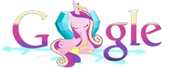 Size: 1800x700 | Tagged: artist:thepatrollpl, derpibooru import, google, logo, princess cadance, safe, solo, theme