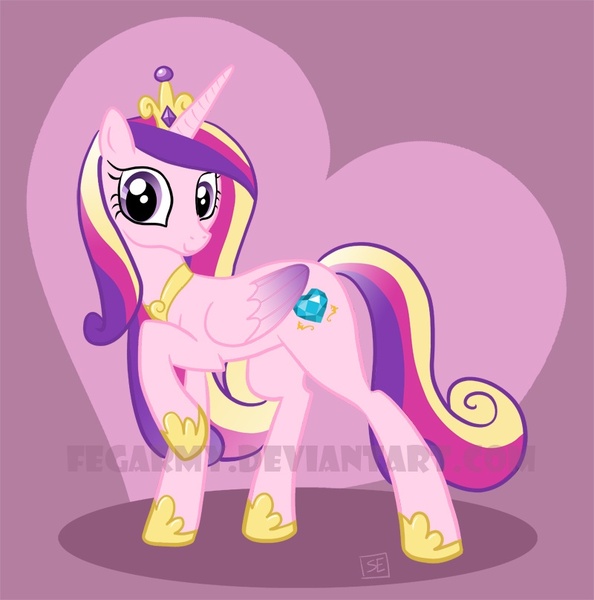 Size: 800x808 | Tagged: safe, artist:erysz, derpibooru import, princess cadance, alicorn, pony, female, mare, raised hoof, solo