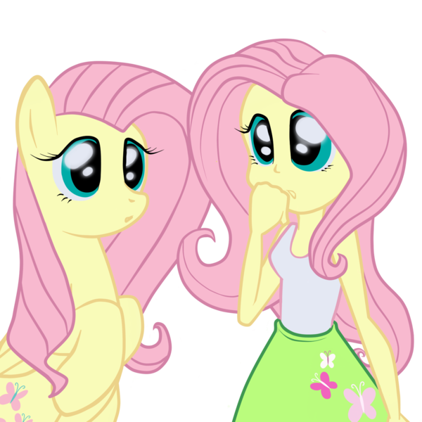 Size: 1500x1500 | Tagged: safe, artist:roselladoll1, derpibooru import, fluttershy, equestria girls, human ponidox, square crossover