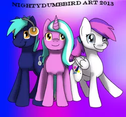 Size: 800x750 | Tagged: safe, artist:nightydumbbird, derpibooru import, oc, oc:blank canvas, oc:hoof beatz, oc:mane event, unofficial characters only, earth pony, pegasus, pony, unicorn, bronycon, clean, hoofevent