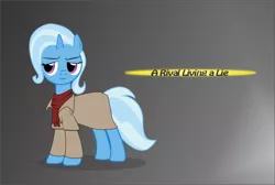 Size: 1024x687 | Tagged: safe, artist:fenixartbox, derpibooru import, trixie, pony, unicorn, clothes, female, mare, metal gear, revolver ocelot, scarf, solo