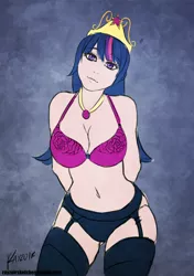 Size: 1280x1816 | Tagged: 30 minute art challenge, artist:rayzor-sharp, belly button, breasts, busty twilight sparkle, cleavage, clothes, derpibooru import, female, human, humanized, lingerie, panties, solo, solo female, suggestive, twilight sparkle, twilight sparkle (alicorn), underwear