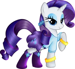 Size: 1600x1465 | Tagged: safe, artist:beamsaber, derpibooru import, rarity, pony, unicorn, boots, bracelet, clothes, cute, equestria girls outfit, jewelry, lidded eyes, skirt, solo