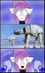 Size: 850x1369 | Tagged: artist:ichibangravity, ask king sombra pie, at-at, derpibooru import, forced meme, meme, rae mix, safe, star wars