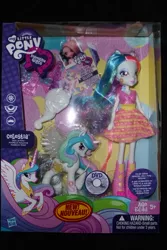 Size: 3072x4608 | Tagged: safe, derpibooru import, princess celestia, equestria girls, doll, figurine, humanized, merchandise, ponied up, principal celestia