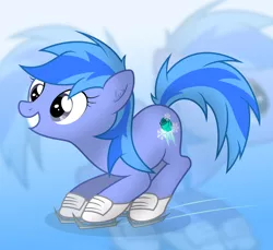 Size: 6000x5500 | Tagged: safe, artist:csillaghullo, derpibooru import, oc, unofficial characters only, earth pony, pony, absurd resolution, ice, ice skating, solo, winter