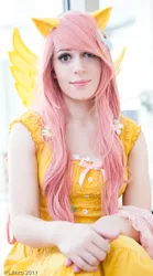 Size: 500x900 | Tagged: artist:panda treats, artist:rose0fmay, cosplay, derpibooru import, fluttershy, human, irl, irl human, photo, safe, solo