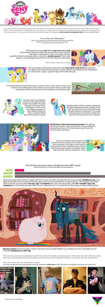 Size: 1366x4000 | Tagged: questionable, derpibooru import, applejack, big macintosh, bon bon, braeburn, cheerilee, flash sentry, fluttershy, lyra heartstrings, pinkie pie, pokey pierce, princess cadance, princess celestia, queen chrysalis, rainbow dash, rarity, shining armor, soarin', spike, sweetie drops, twilight sparkle, oc, oc:fluffle puff, human, angry, applecest, braejack, brony, check your privilege, cheerimac, clothes, female, fire ruby, flashlight, homophobia, incest, infographic, insane troll logic, irl, irl human, lgbt, male, mane seven, mane six, photo, pink fluffy unicorns dancing on rainbows, poe's law, pokeypie, royal guard, sexism, shipping, soarindash, sparity, straight, t-shirt, wat, wrong