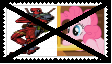 Size: 112x64 | Tagged: safe, artist:soramario77, derpibooru import, pinkie pie, anti-shipping, crossover, crossover shipping, deadpool, deviantart stamp, female, male, no fun allowed, pinkiepool, shipping, stamp, straight