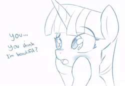 Size: 872x599 | Tagged: artist:nohooves, blushing, derpibooru import, dialogue, safe, solo, twilight sparkle