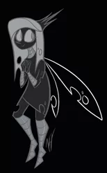 Size: 435x707 | Tagged: artist:egophiliac, changeling, changeling oc, changeling queen, changeling queen oc, derpibooru import, female, grayscale, human, humanized, monochrome, moonstuck, oc, oc:imogen, queen imogen, safe, solo, unofficial characters only
