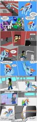 Size: 1015x3300 | Tagged: artist:pheeph, comic, derpibooru import, rainbow, rainbow dash, rarity, safe, the direct way, train, twilight sparkle, zebra, zecora