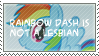Size: 99x56 | Tagged: artist:writemaster93, derpibooru import, deviantart stamp, drama, female, lesbian, rainbow dash, safe, stamp, text