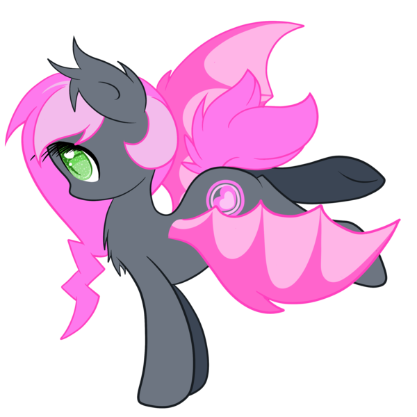 Size: 2500x2500 | Tagged: safe, artist:starlightlore, derpibooru import, oc, oc:heartbeat, unofficial characters only, bat pony, pony, female, heart eyes, mare, simple background, solo, transparent background, wingding eyes