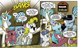 Size: 1036x647 | Tagged: derpibooru import, firefly, g1, g1 to g4, generation leap, glory, idw, princess celestia, professor inkwell, rainbow hair, safe, skydancer, spoiler:comic, spoiler:comicm08, surprise