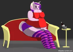 Size: 977x696 | Tagged: alcohol, anthro, artist:billgatez, bbw, belly, big belly, big breasts, bingo wings, bipedal, breasts, chair, clothes, couch, derpibooru import, fat, female, huge butt, large belly, large butt, nightgown, obese, panties, princess cadance, princess decadence, rolls of fat, safe, simple background, socks, solo, striped socks, underwear, unguligrade anthro, wide hips, wine