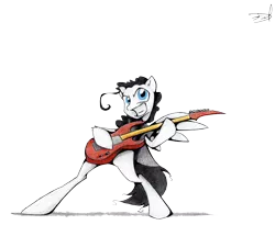 Size: 2542x2087 | Tagged: safe, artist:quynzel, derpibooru import, oc, unofficial characters only, pony, electric guitar, guitar, musicfire, solo, traditional art