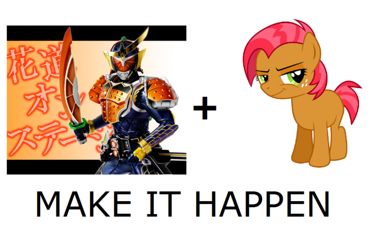 Size: 748x464 | Tagged: babs seed, derpibooru import, exploitable meme, kamen rider, kamen rider gaim, make it happen, meme, safe