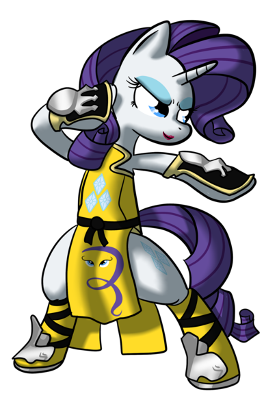 Size: 1350x2000 | Tagged: safe, artist:balister, derpibooru import, rarity, pony, bipedal, crossover, final fantasy, final fantasy xiv, lipstick, monk, solo