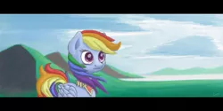 Size: 1920x960 | Tagged: dead source, safe, artist:denial-is-tragic, derpibooru import, rainbow dash, pegasus, pony, fanfic:austraeoh, fanfic art, scenery, solo