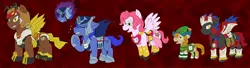 Size: 2740x741 | Tagged: artist:kamenriderpegasus, canderrilla, deboss, derpibooru import, female, kyoryuger, male, monster, ponified, power rangers dino charge, safe, super sentai