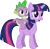 Size: 3049x3000 | Tagged: safe, artist:jeatz-axl, derpibooru import, spike, twilight sparkle, dragon, pony, unicorn, dragons riding ponies, duo, female, male, mare, riding, riding a pony, simple background, transparent background, unicorn twilight, vector