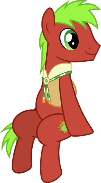 Size: 3857x7000 | Tagged: safe, artist:chainchomp2, derpibooru import, apple cinnamon, earth pony, pony, absurd resolution, apple family member, background pony, bolo tie, collar, male, simple background, sitting, solo, stallion, transparent background, vector